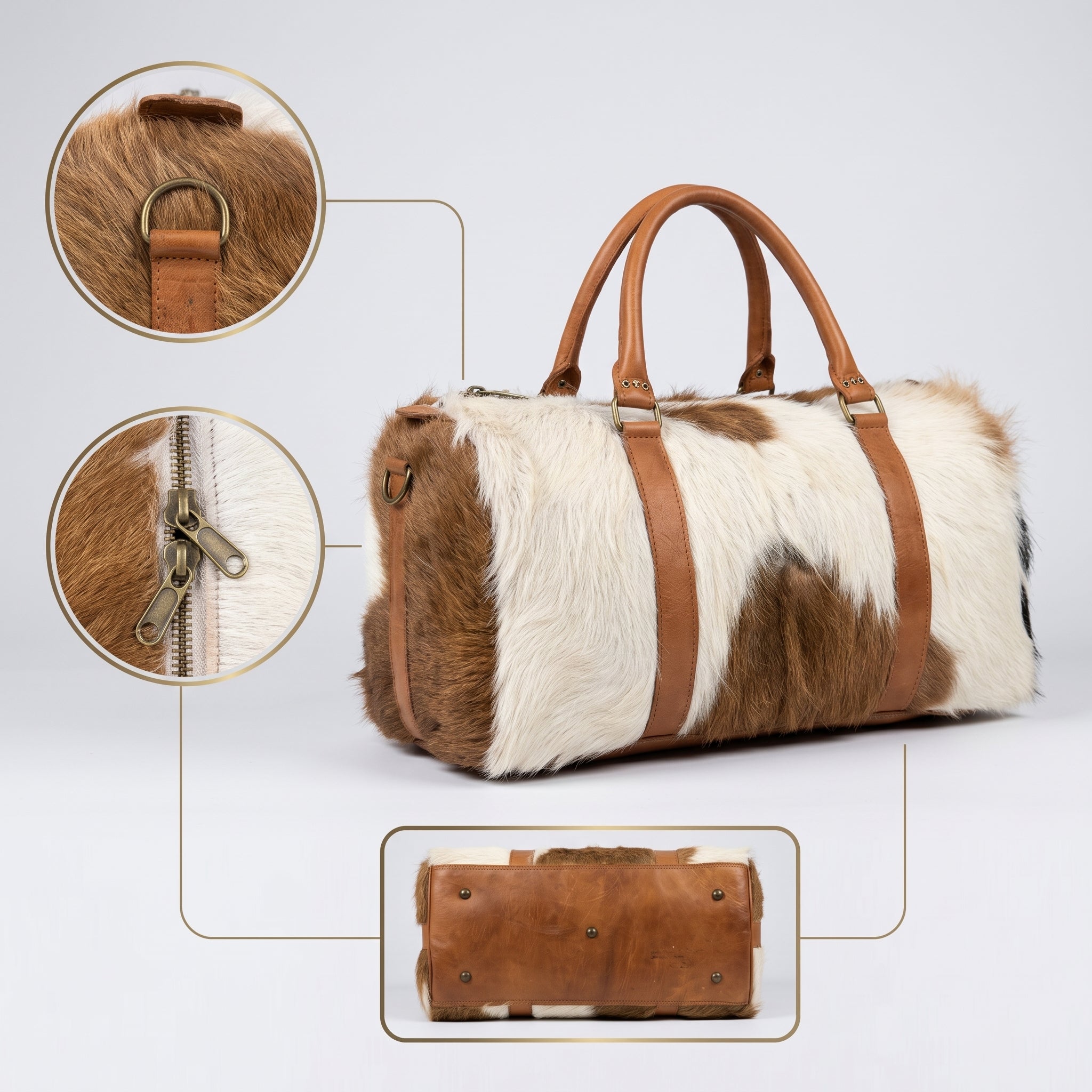Premium Cowhide Leather Travel Duffel - Exotic Edition