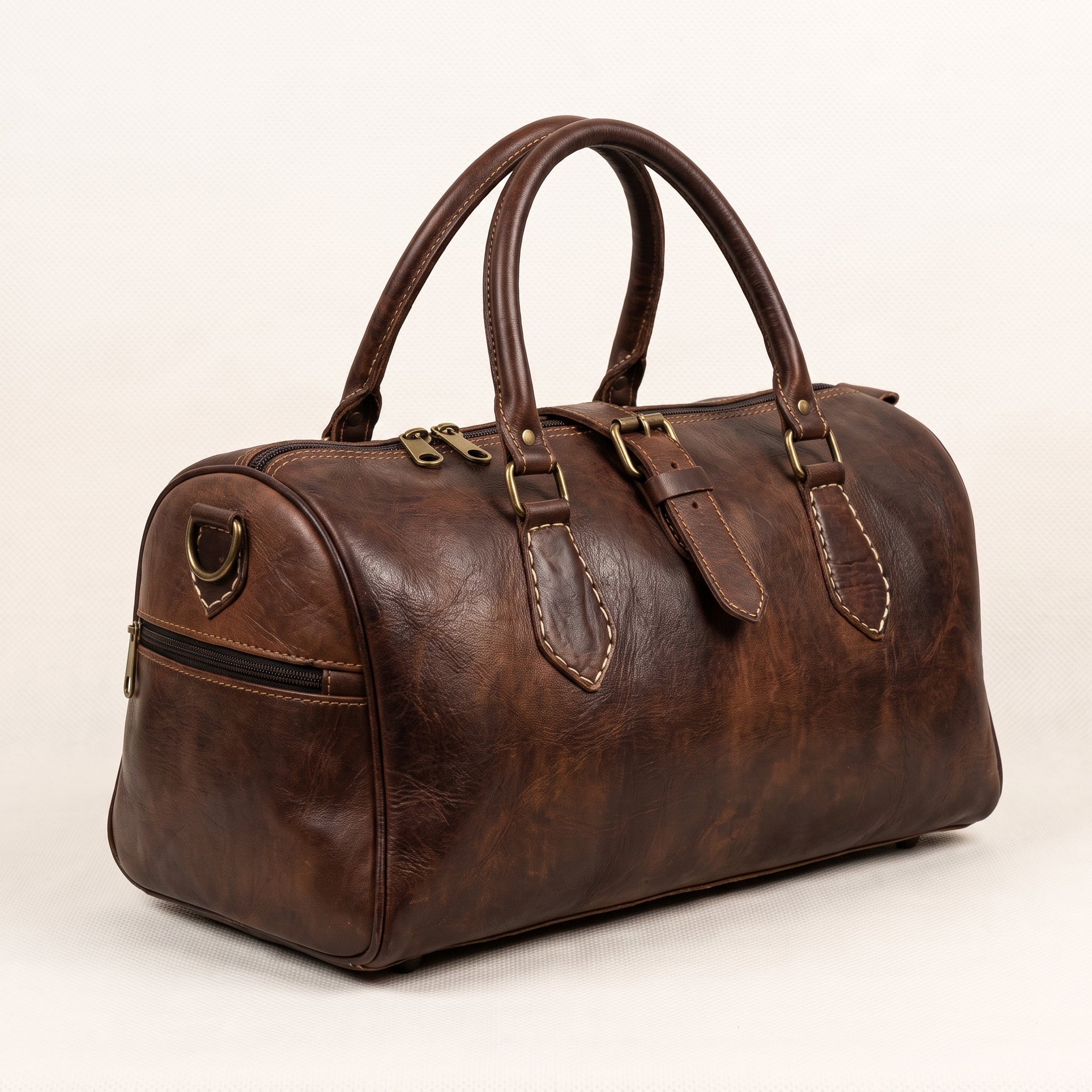The Nomad Vintage Leather Voyager Duffel Bag