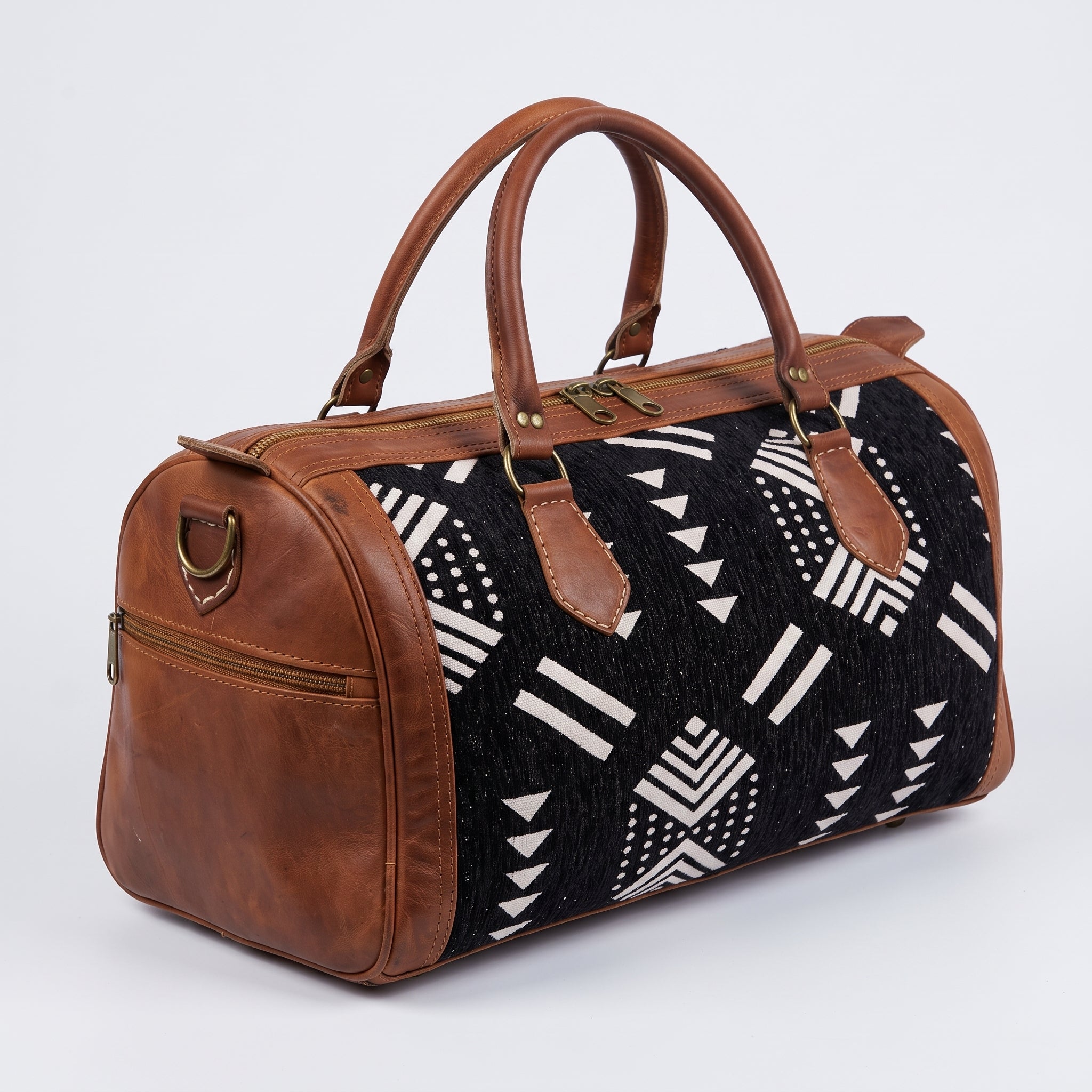 The Urban Nomad Kilim & Leather Duffel Bag - Midnight Edition