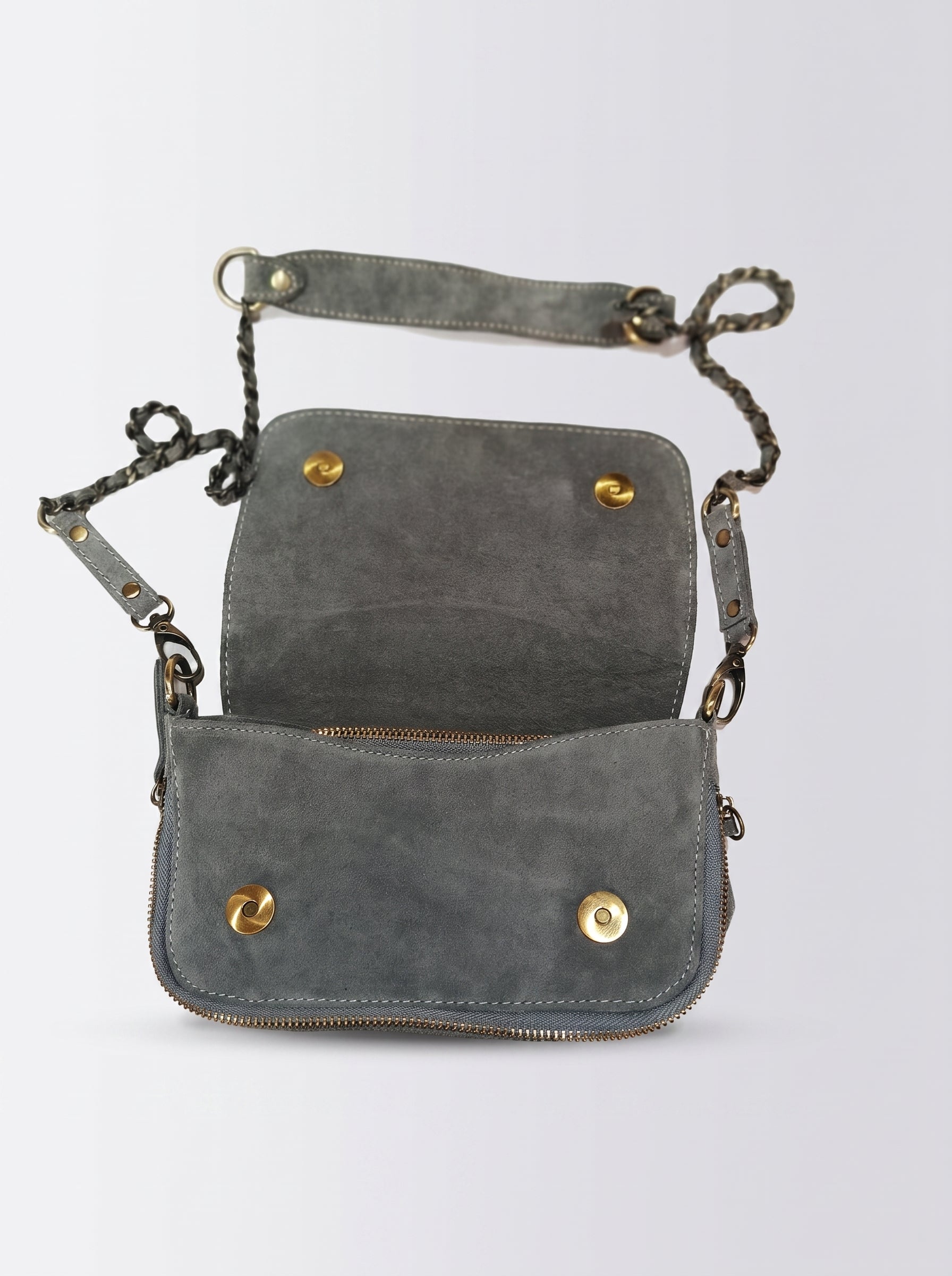 The Starlight Handcrafted Suede Crossbody Bag