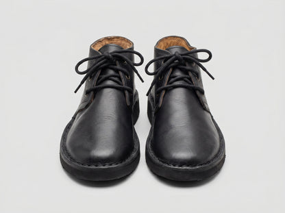 Bottines Chukka Classiques en Cuir Artisan – Noir Minuit