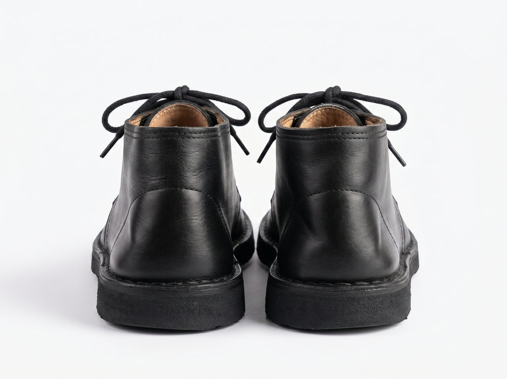 Classic Artisan Leather Chukka Boots – Midnight Black