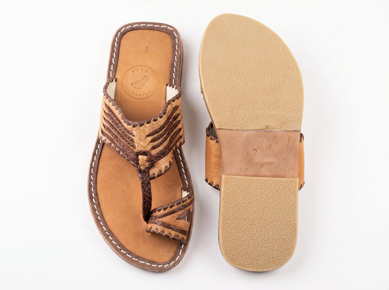 Sandales marocaines en cuir véritable