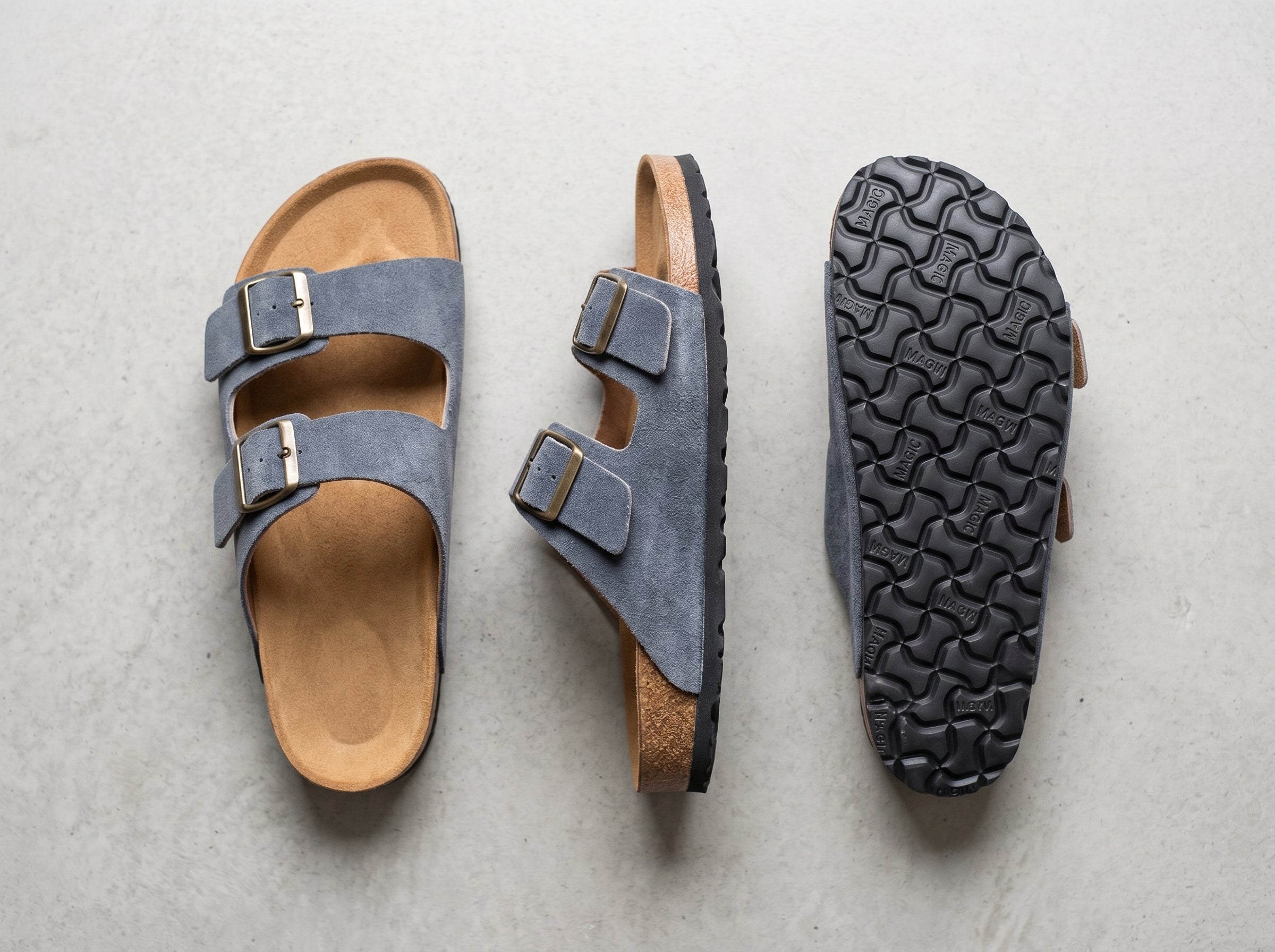 Premium Suede Two-Strap Heritage Sandals