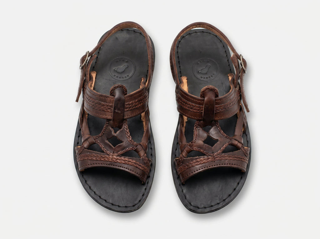 Moroccan woven leather sandals