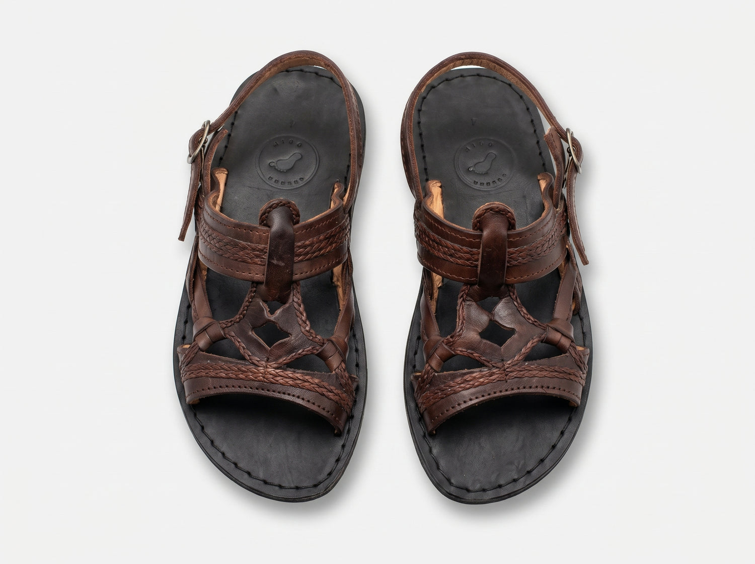 Moroccan woven leather sandals