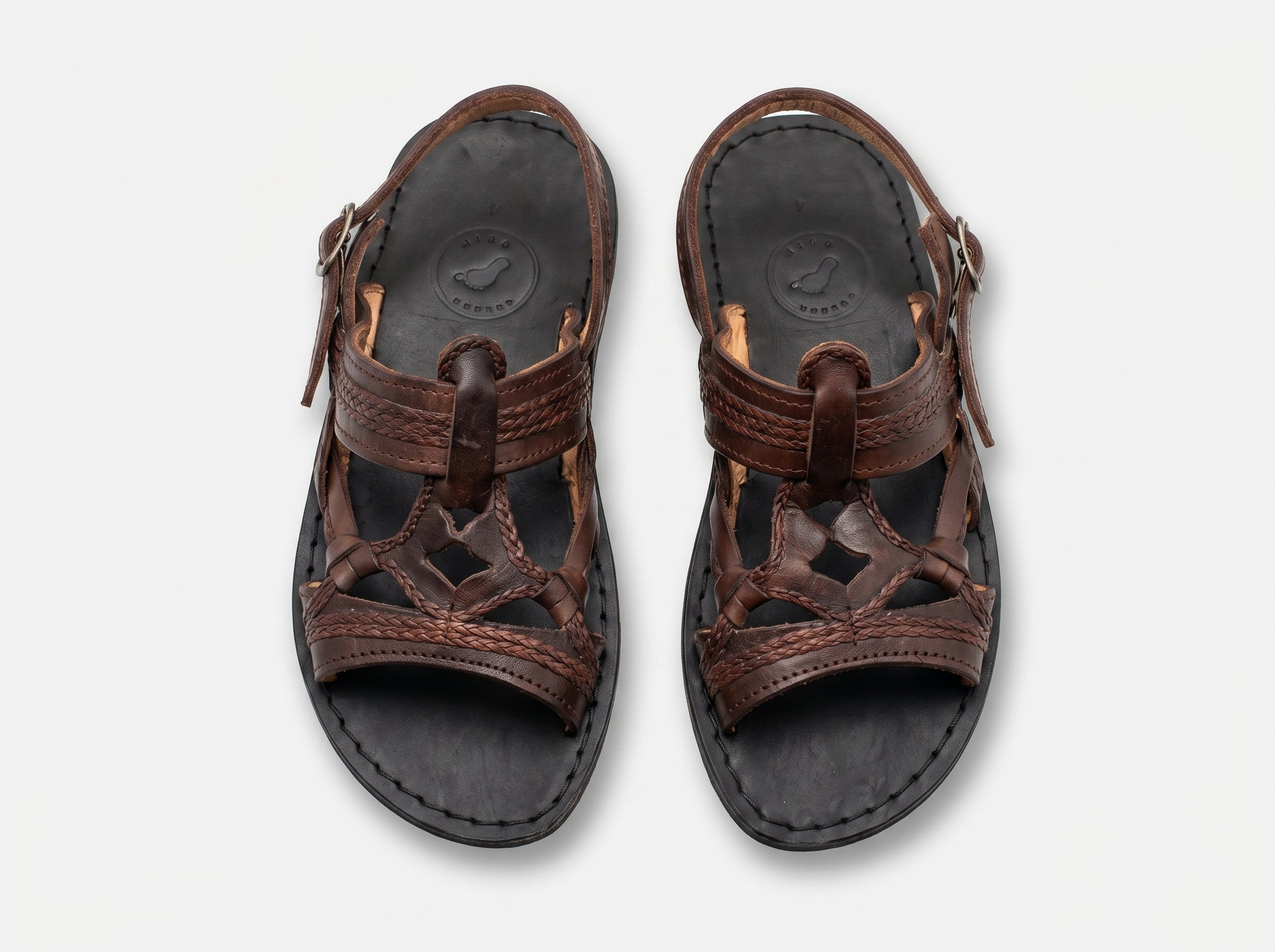 Moroccan woven leather sandals