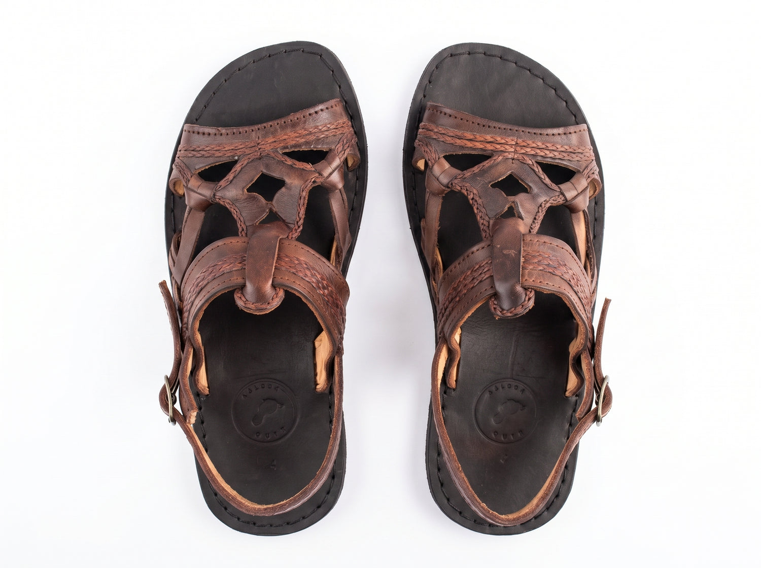 Moroccan woven leather sandals