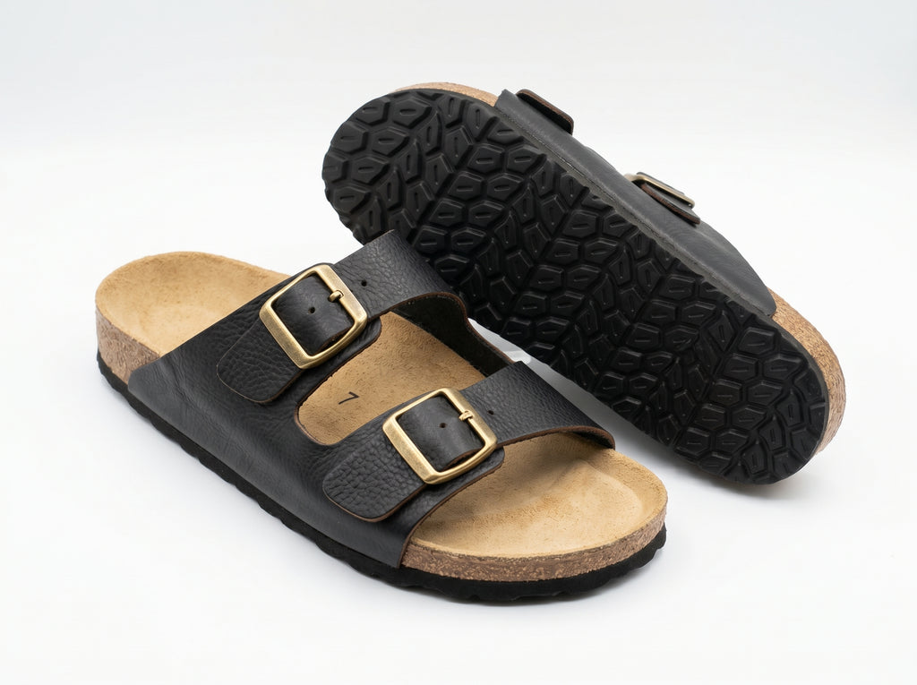 Artisan Dual-Strap Cork Footbed Sandals