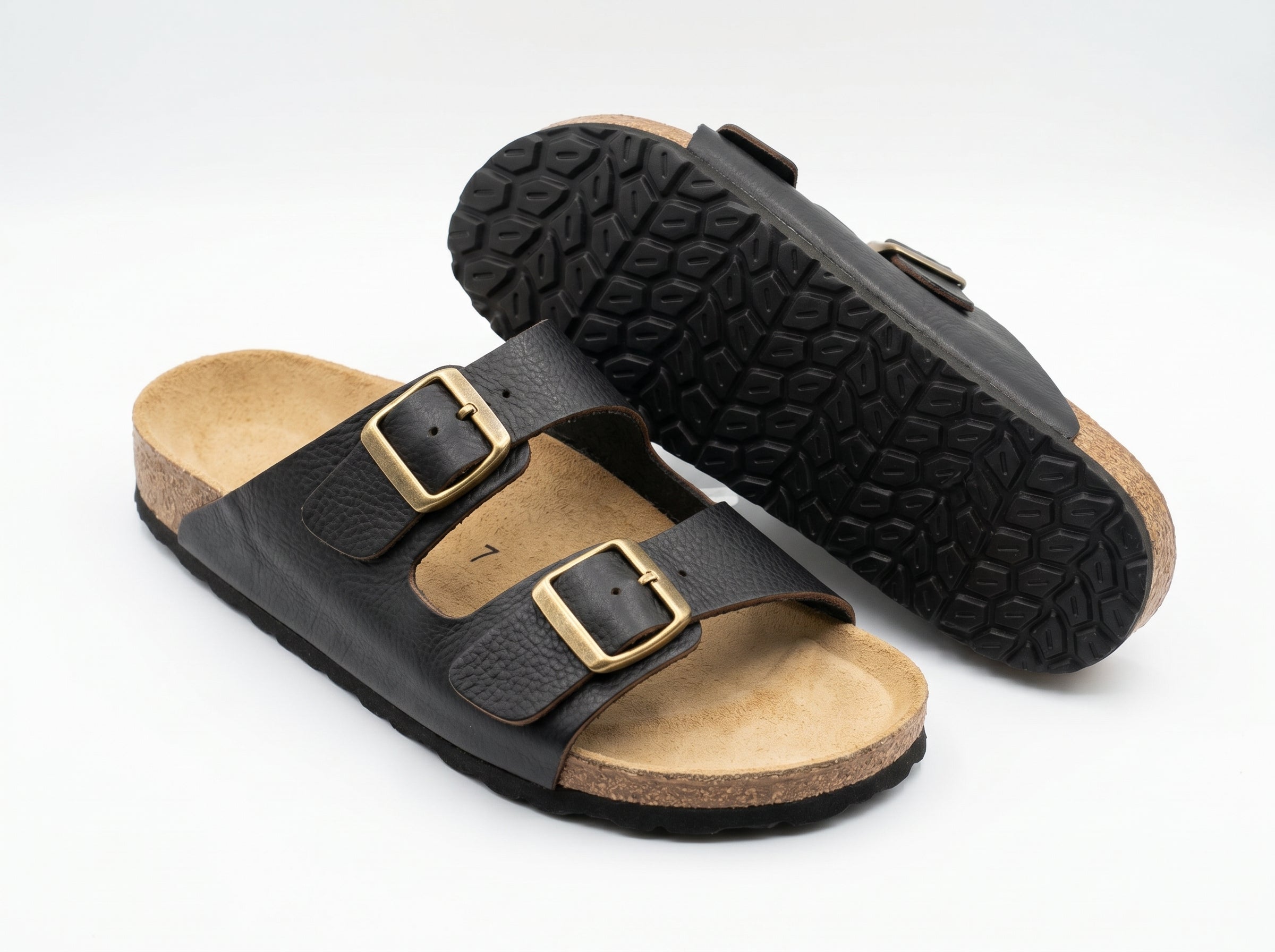 Artisan Dual-Strap Cork Footbed Sandals