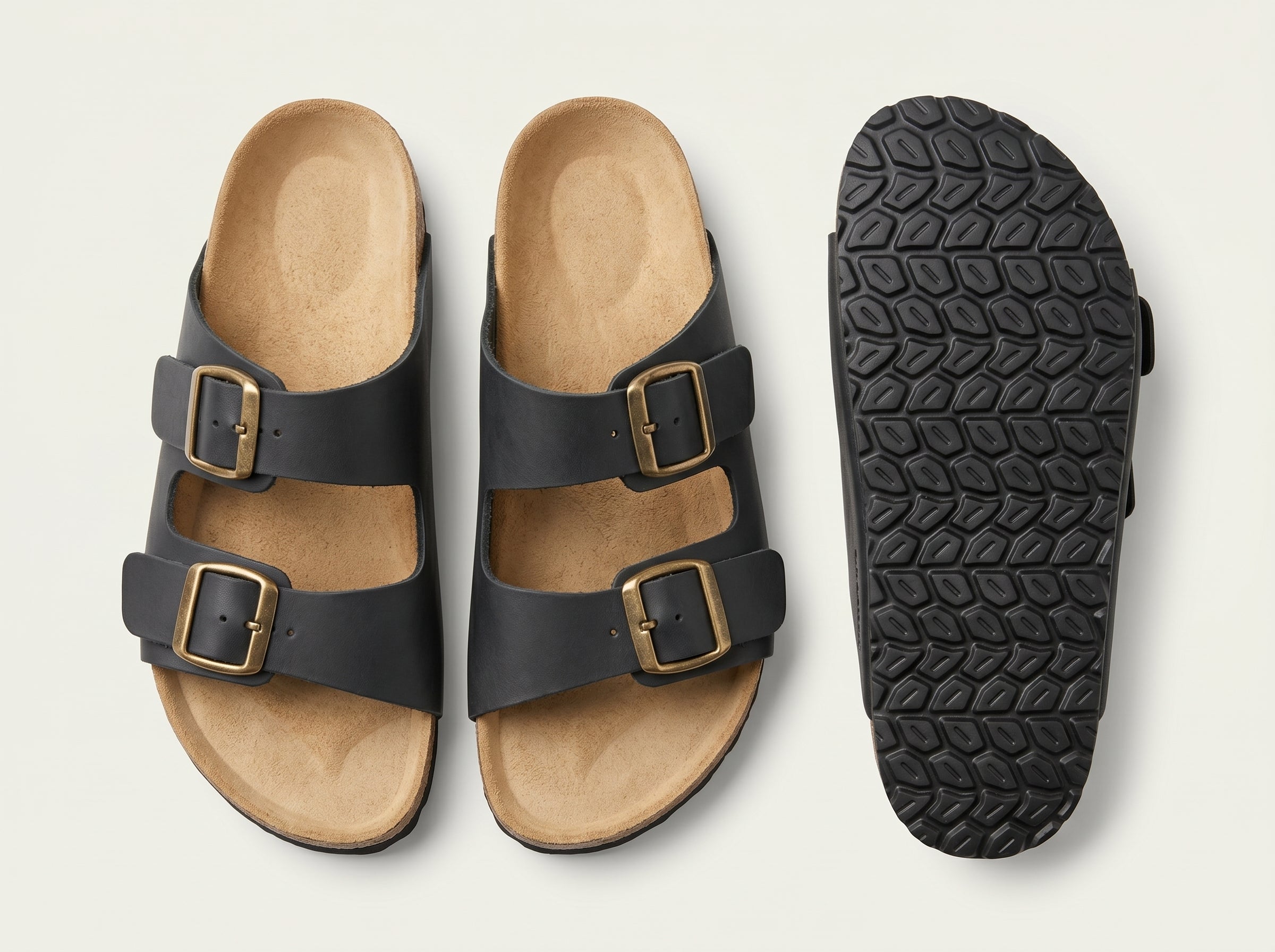 Artisan Dual-Strap Cork Footbed Sandals