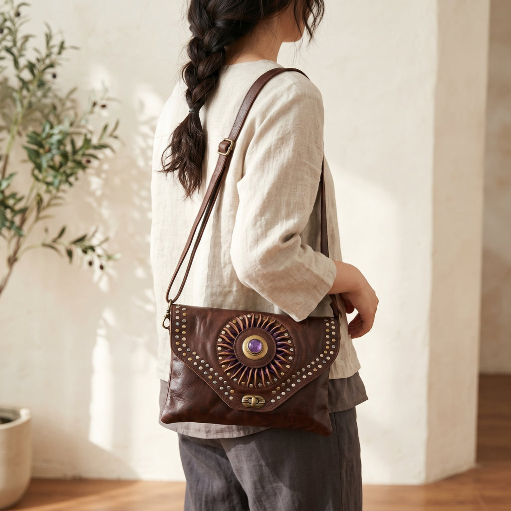 Handcrafted Vintage Leather Crossbody Bag