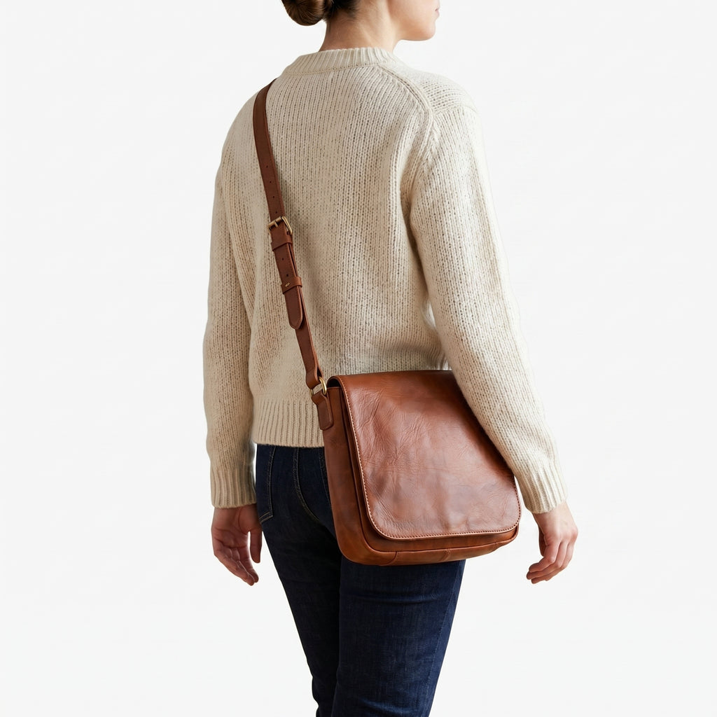 Premium Minimalist Leather Messenger Bag
