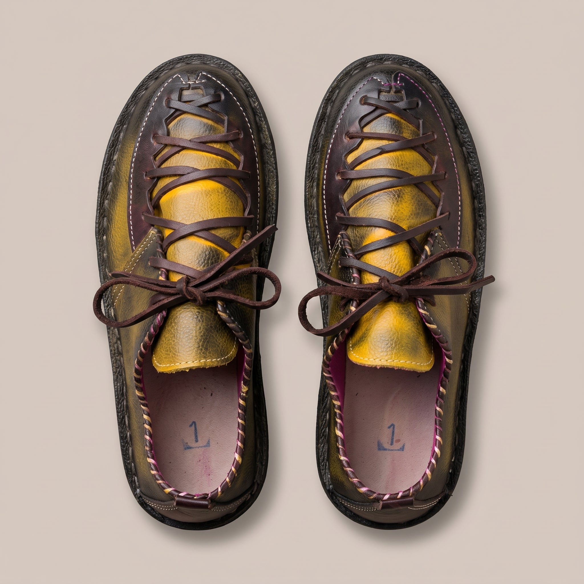 Artisan Hand-Burnished Heritage Leather Derby Shoes