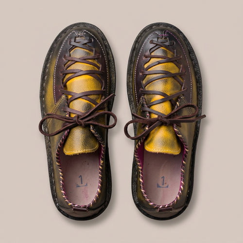 Artisan Hand-Burnished Heritage Leather Derby Shoes