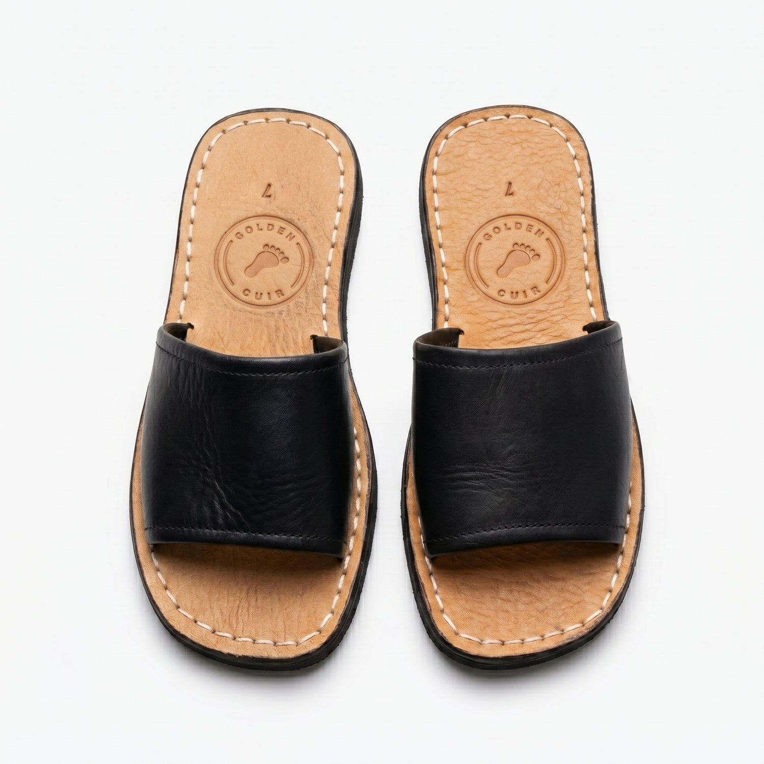 Artisan Handcrafted Leather Slide Sandals