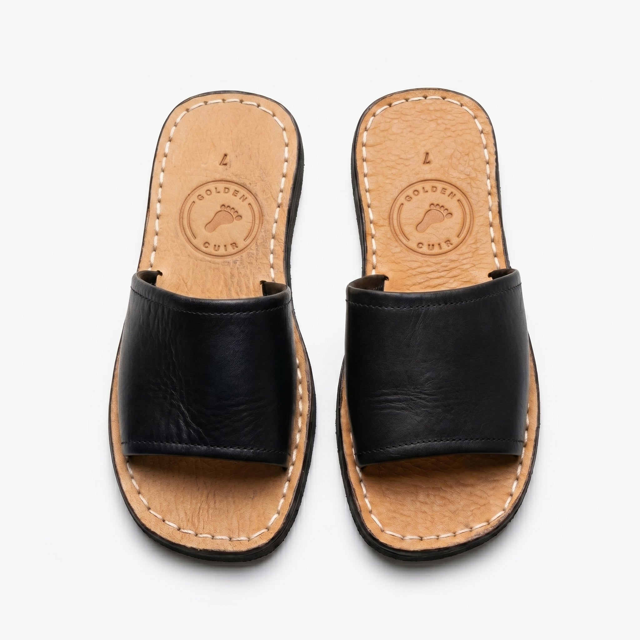 Artisan Handcrafted Leather Slide Sandals