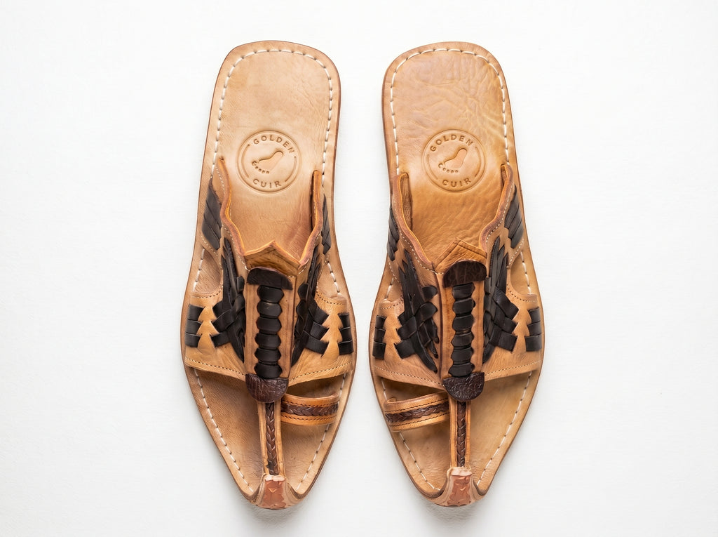 Artisan Handcrafted Woven Leather Toe-Loop Sandals