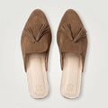 Artisan Handcrafted Suede Tassel Mules