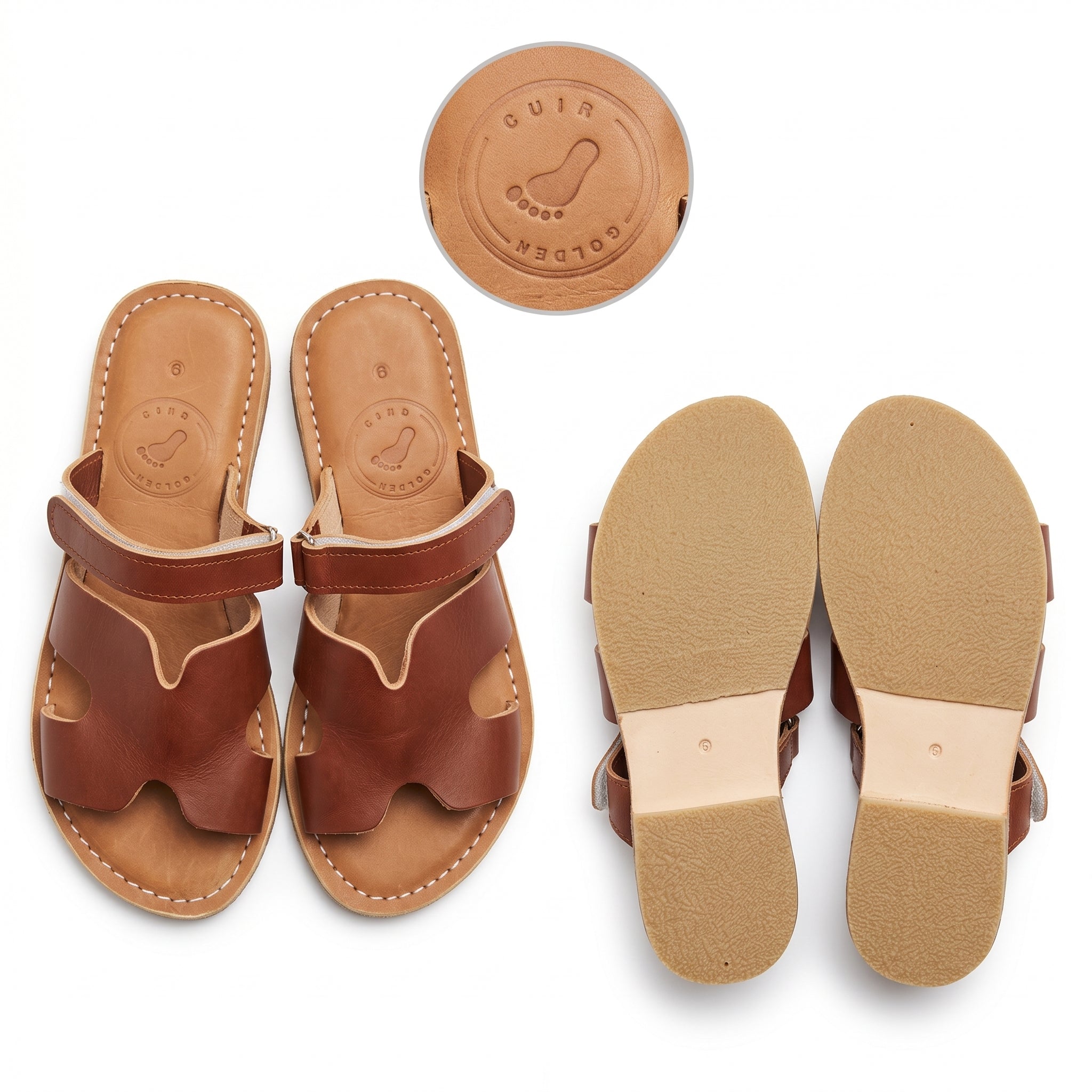 Artisan Handcrafted Leather H-Strap Sandals