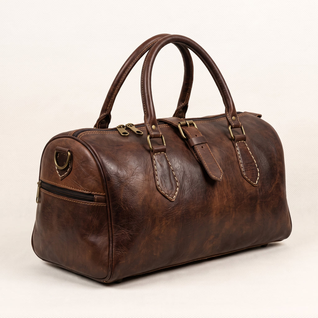 The Nomad Vintage Leather Voyager Duffel Bag