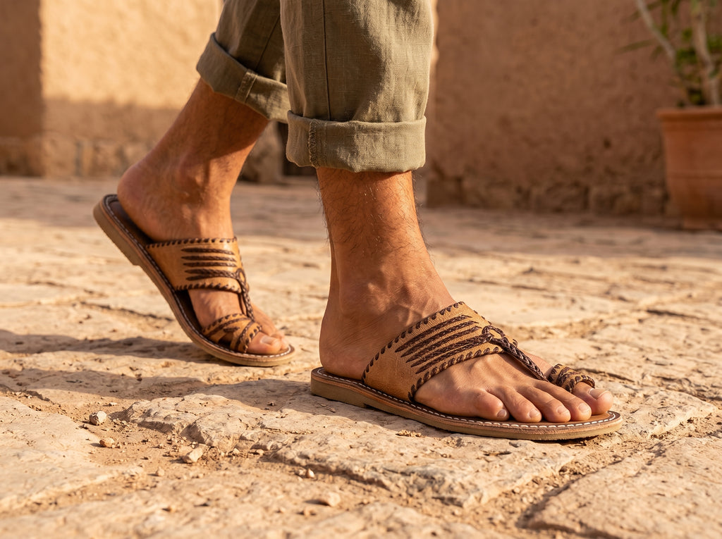 Authentic Moroccan leather sandals