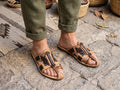 Artisan Handcrafted Woven Leather Toe-Loop Sandals