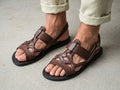 Moroccan woven leather sandals