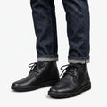 Classic Artisan Leather Chukka Boots – Midnight Black