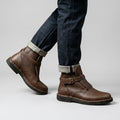 Artisan Handcrafted Pebble-Grain Leather Monk Boots