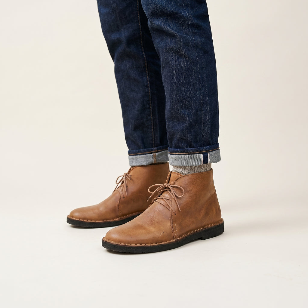 Artisan Handcrafted Full-Grain Leather Chukka Boots
