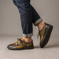 Artisan Hand-Burnished Heritage Leather Derby Shoes