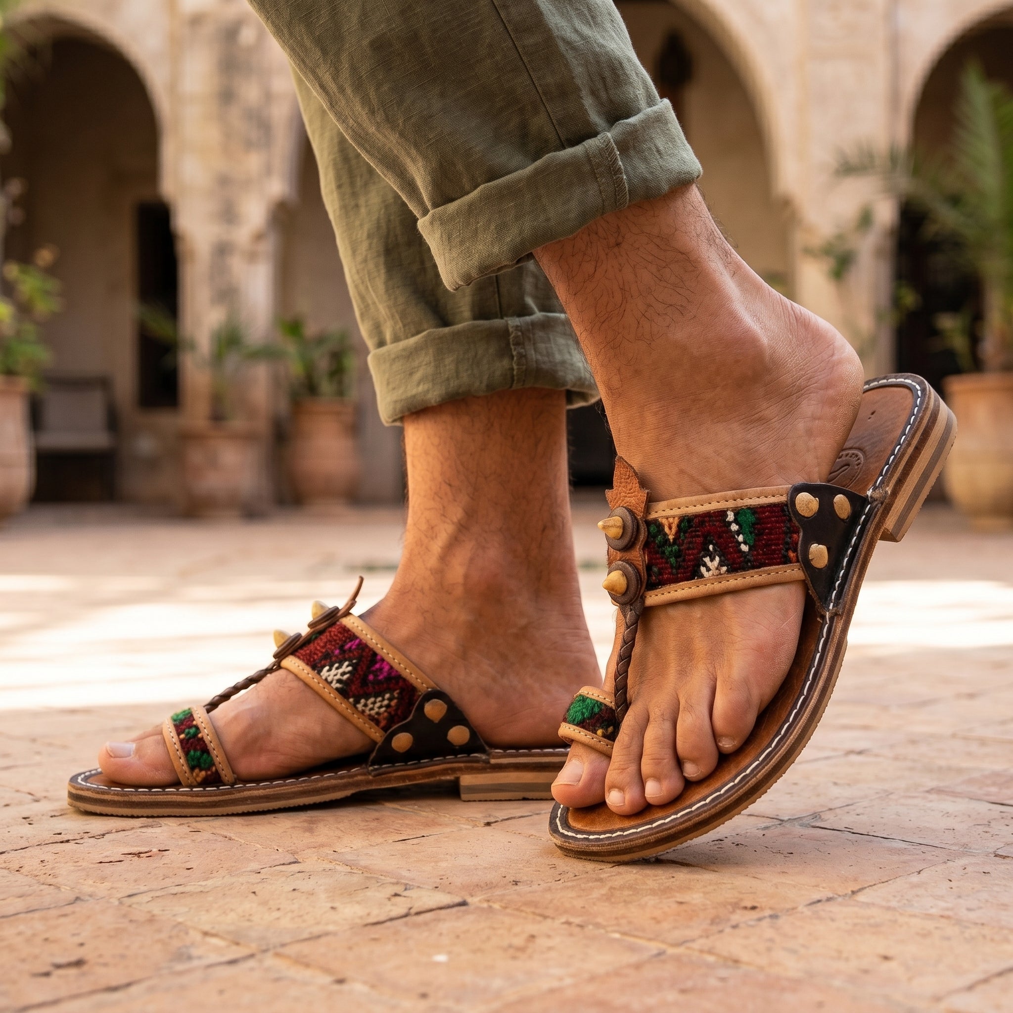Artisan Hand-Stitched Leather Sandals