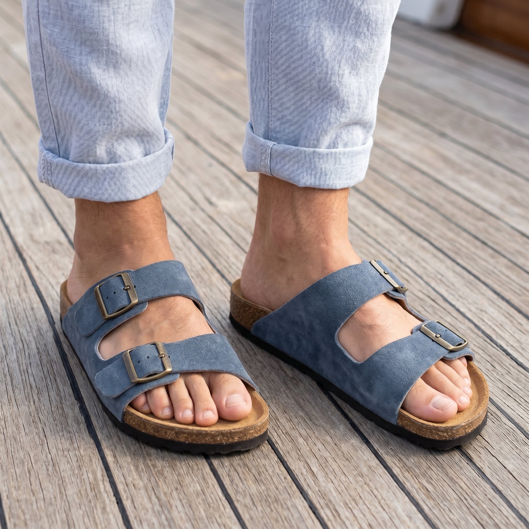 Premium Suede Two-Strap Heritage Sandals