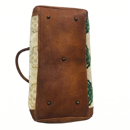 The Royal Velvet &amp; Leather Travel Bag - Heritage Edition