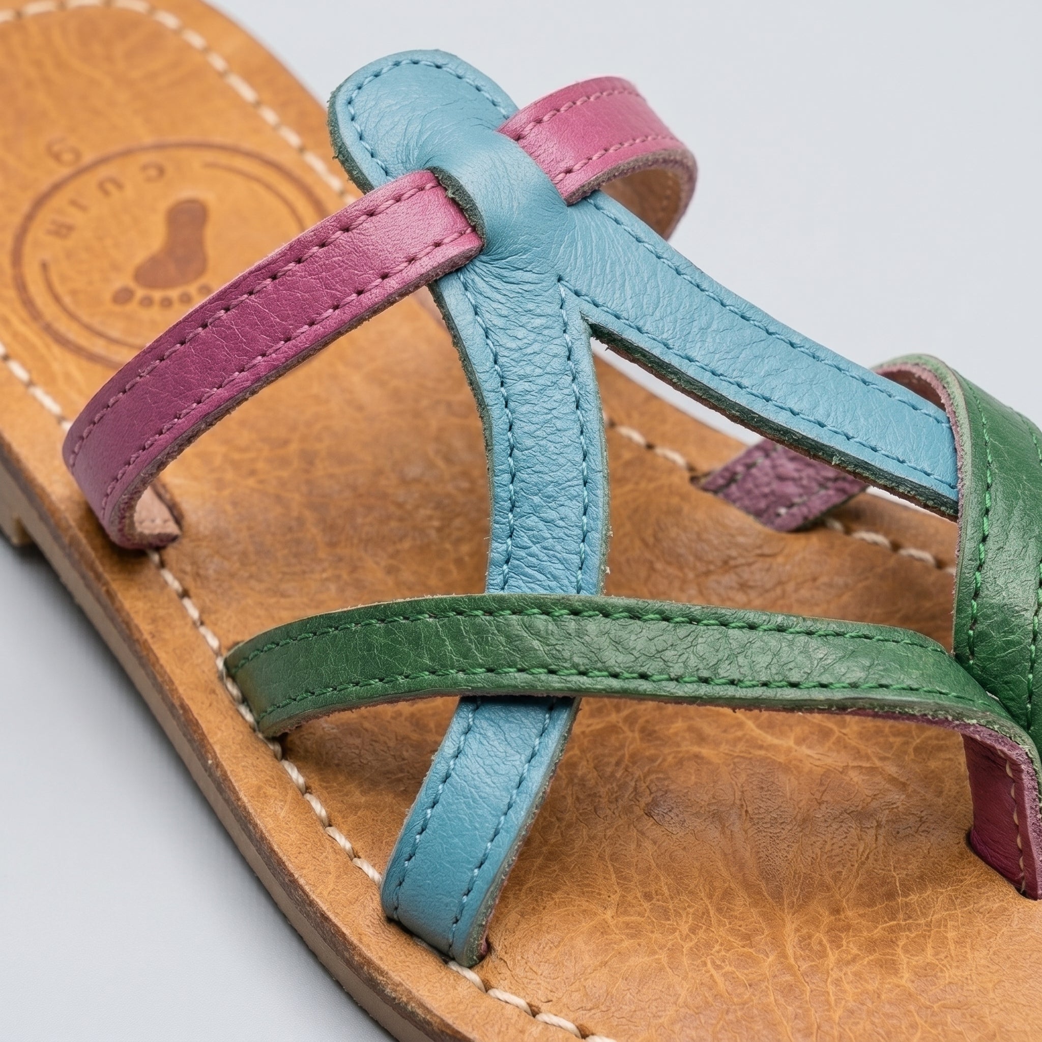 Artisan Multi-Color Strappy Leather Sandals