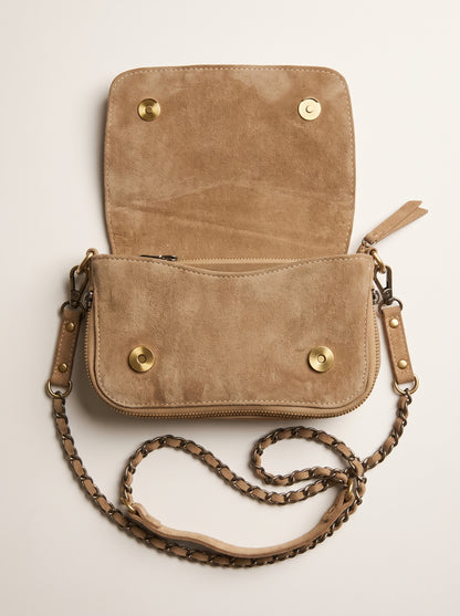 The Starlight Handcrafted Suede Crossbody Bag
