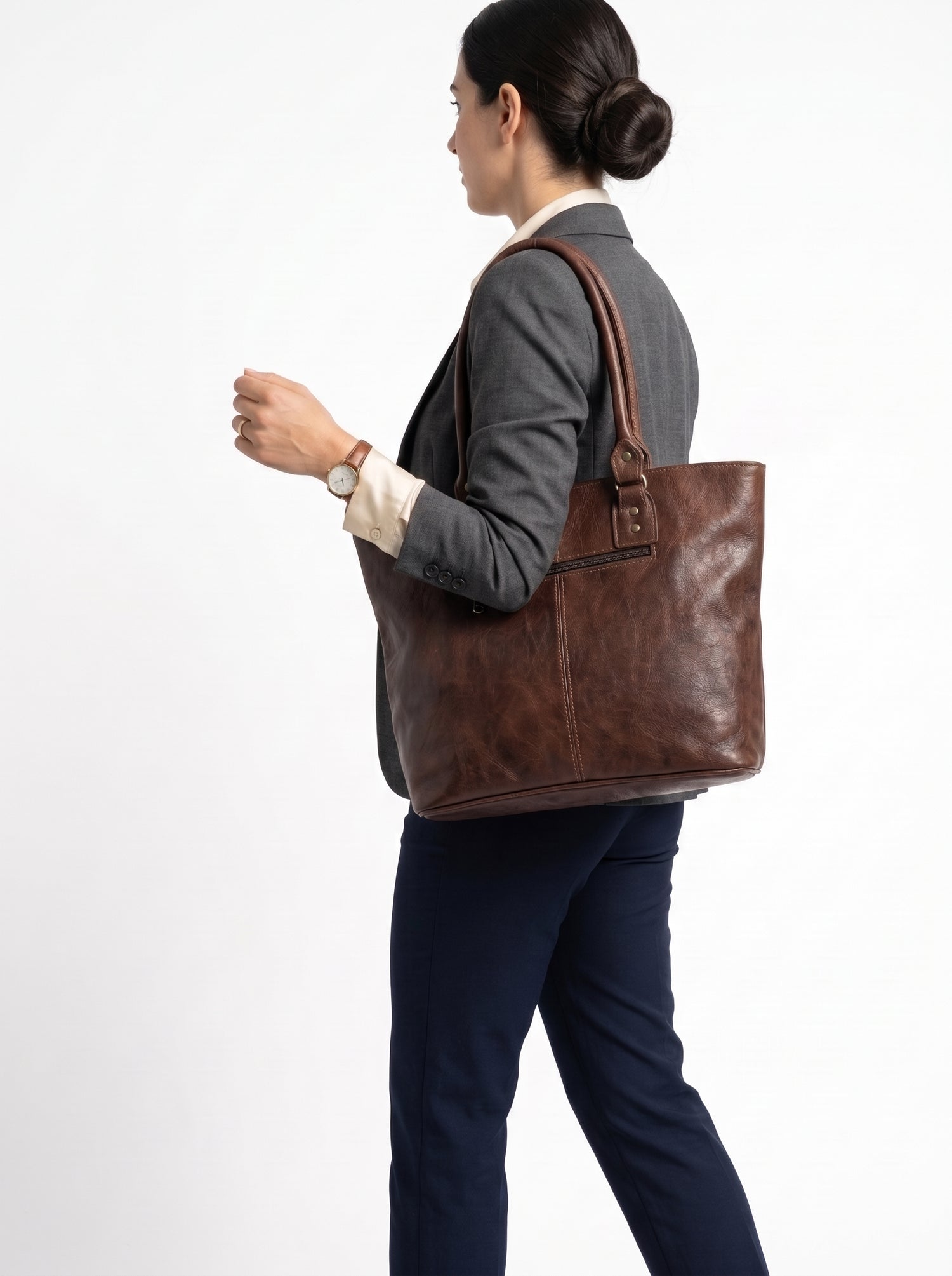 Premium Genuine Cowhide Leather Shoulder Bag &amp; Tote